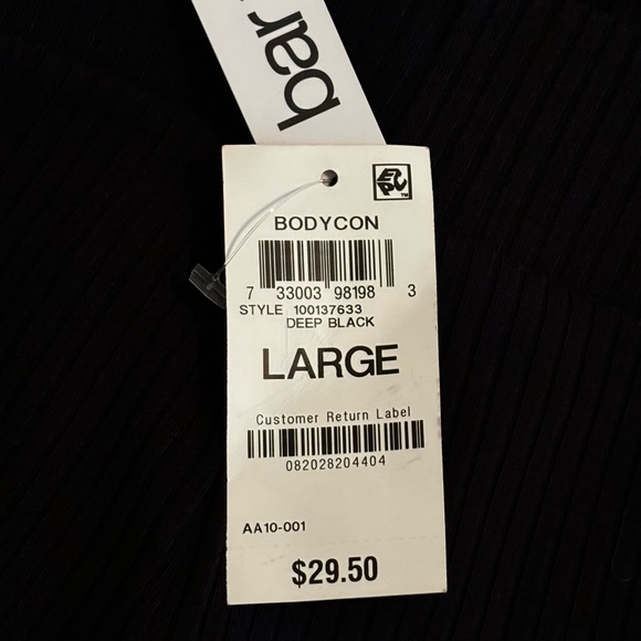 BAR III Black Bodycon Midi Skirt, NWT - Picture 4 of 11